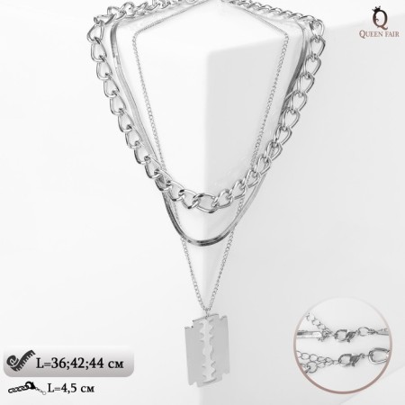 Piece "chain" razor, color silver, l = 44 cm