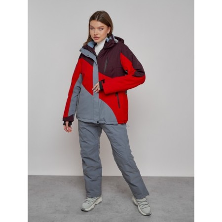 Ski suit female, size 56, red color-12