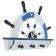 Interior hanger "helm", 3 hooks, white-blue, 45 x 28 x 5 cm