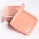 Baby plate Lalababy Play with Me Birdie with a soft lid, pink color