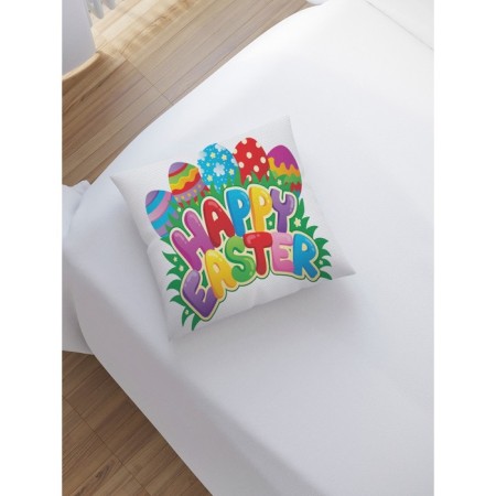 Decorative pillowcase "Vector Easter eggs", on a zipper, size 45x45 cm-1