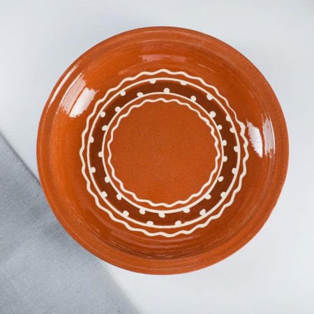 Set for pancakes 7 items: 1 pc. Pancake, 6 pcs. plates, with painting, wreath-2