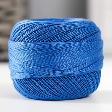 The yarn "Canarias" is 100% Merceris. cotton 203m/20g (4915 cornflower)