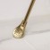 Bombilia for tea stainless steel, length 17.5 cm, gold color