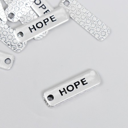 Decor for creativity Metal "inscription - hope" silver 2x0.5 cm