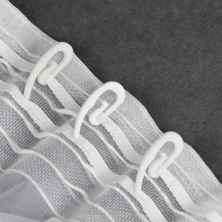 Hook for curtains "Snail", 31 × 12 × 2 mm, 10 pcs, white color-1