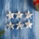 Jewelry decoration "Star - Magic" (set 6 pcs) 4.5 cm, silver