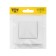 Tot Matte Glass switch, 10 a, 1 cl., Hidden, glass, white