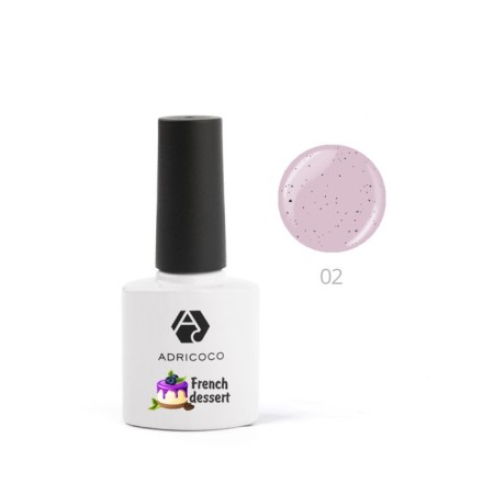 Gel polish Adricoco French Dessert, No. 02 Bourbon Vanil, 8 ml
