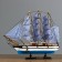 Ship "Chesma" three-masted blue-white paprusa, 34*7*32cm