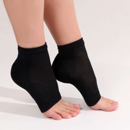 Pediciers, moisturizing, with silicone inserts, 16 × 8.5 cm, One size, black color, black-2