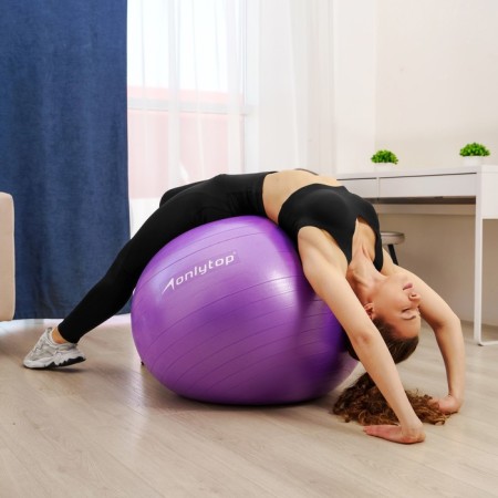 Fitball ONLYTOP, D = 85 cm, 1400 g, anti -wings, purple color-4
