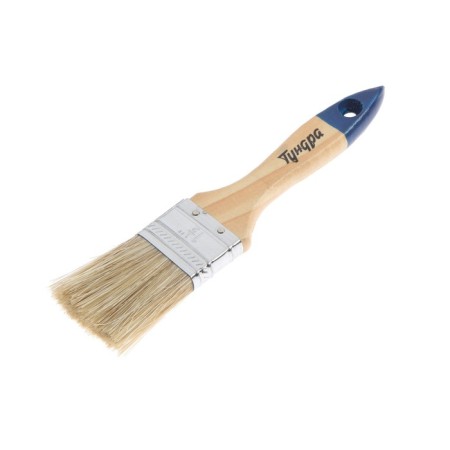 Brush flat tundra, natural bristles, wooden handle, 1.5 ", 38 mm-2