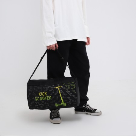 Children's sports bag for the boy "Scooter", 40x21x24cm, black color-10