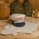 Set for the bath "General" Foral, rug, mitten