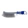 Metallic manual tundra brush, galvanized, plastic handle