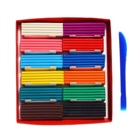 Plasticine 12 colors 240 g, gamut "Cartoons", with stack, cardboard packaging 280018-2