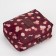 Cosmetic bag with lightning, burgundy color