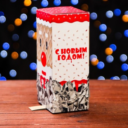 Gift box "Happy New Year" 10.1 x 8.2 x 20.2 cm-1