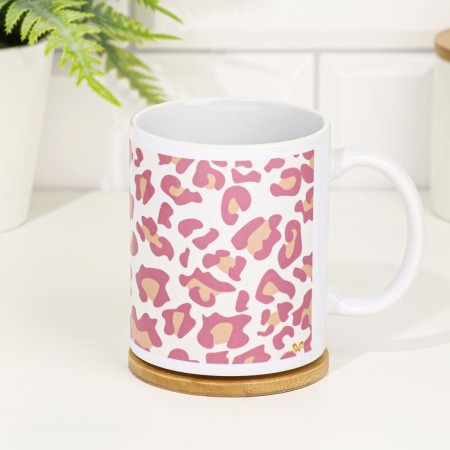 Sublimation mug "Each girl should have something leopard" 320 ml, with application-3
