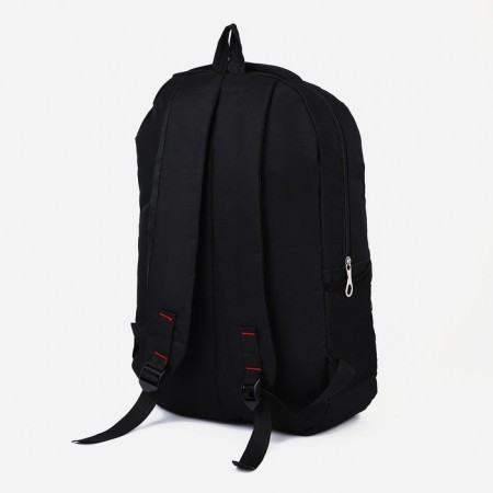 Male backpack on a zipper, 3 outer pockets, black color-3
