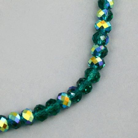 Glass beads, set 72 pcs., Size 1 pc. -8 mm, dark green color-3