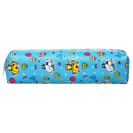 School Penal on the zipper "cats" Calligrata, blue-1