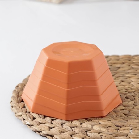 Set of salad bowls "Geometry", 4 pcs, 15 × 8 cm, 800 ml, color mix-2