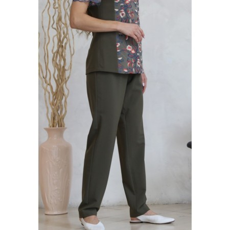 Female suit, size 42, green color-2