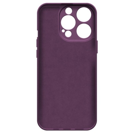 Borasco cover for iPhone 15 Pro, Soft Touch, silicone, microfiber, purple-1