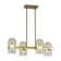 Suspended lamp Freya Fr5427PL-04BS Firefly, 310x640x640 mm, E14, 4x40W, brass color