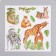 Plastic sticker interior phosphorus "Animals in Africa" ​​MIX 25x20.5 cm