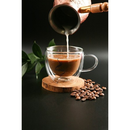 Glass mug with double walls Magistro "Duo. Coffee ", 200 ml-7
