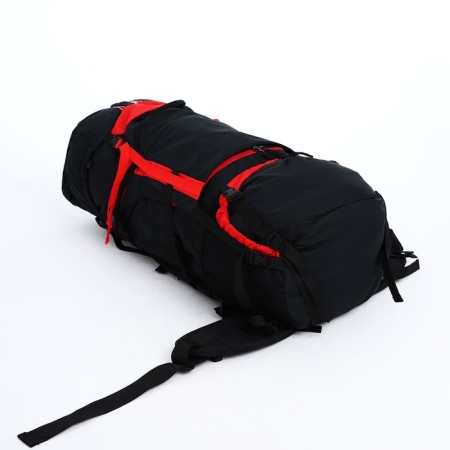 Tourist backpack, TAIF, 100 l, cord department, 2 outer pockets, black/red color-3