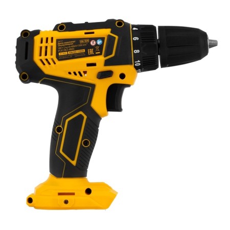 Drill-shuruvret battery. Denzel CDL-18-0 26117, Li-Ion, 18 V, 400-1500 rpm, without battery-1