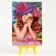Diamond mosaic with partial filling on the stand “Girl”, 13 x 19 cm, cardboard