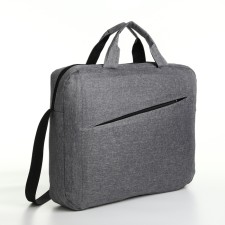 Lighting laptop bag, external pocket, gray color