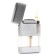 Gas lighter, piezo, silicon included, silver