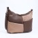 Richet Cross-Boda Bag on a zipper, outer pocket, brown/beige color