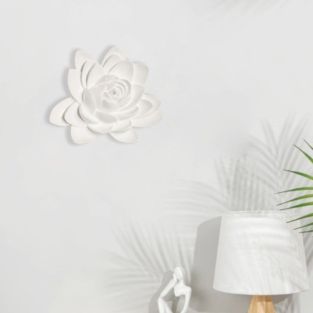 Wall decor, "lotus" 14 x 15 cm, white-1