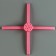 Star for air balloons for 8 balls, height 80 cm, pink