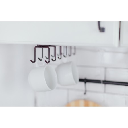 Holder for mugs suspended for 12 objects of the share, 27 × 5 × 7.5 cm, brown color-4