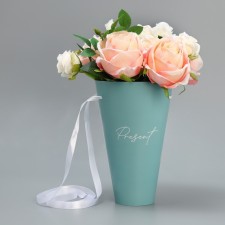 Packet for flowers conical round folding on tapes 