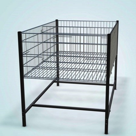 Sales table 800 × 800 × 800, basket depth 400, zinc