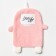 Lovelife hand towel "Penguin", col. Pink, 25x21 cm, 100% PE, microfiber 280 g/m2