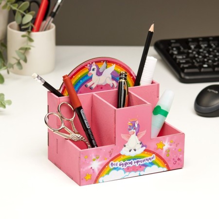 Organizer for the office "Everything will be awesome!" 4 departments 15x10x14