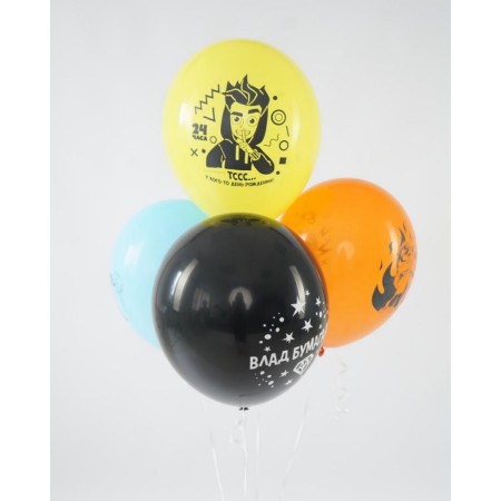 Shar Latex 12 "Vlad A4", set of 5 pcs., Mix-4