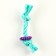 Chewing toy "gear on a rope", up to 20 cm, turquoise