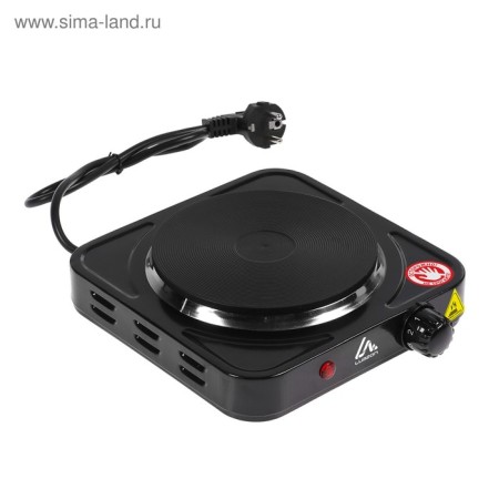 Electric tile Luazon LHP-002, 1 burner, 1000 W, heater disk, black-2