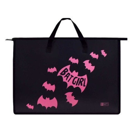 Folder for drawings and drawings A3, 450 x 330 x 90 mm, with handles, plastic, lightning from above, phoenix "Bat"-3